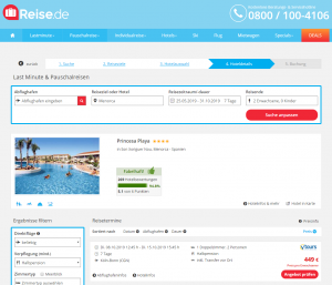 Screenshot Menorca Deal Hotel Princesa Playa