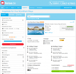 Screenshot Mexiko Deal Viva Wyndham Maya