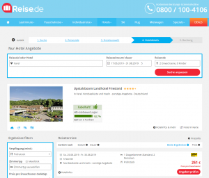 Screenshot Nordsee Deal Upstalsboom Landhotel Friesland