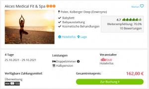 Screenshot Polen Deal Akces Medical Fit & Spa