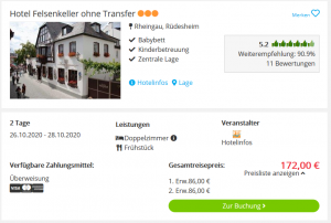 Screenshot Rheingau Deal Hotel Felsenkeller