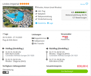 Screenshot Rhodos Deal Lindos Imperial