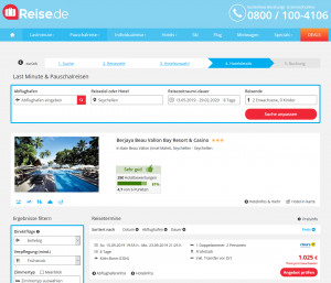 Screenshot Seychellen Deal Berjaya Beau Vallon Bay Resort & Casino