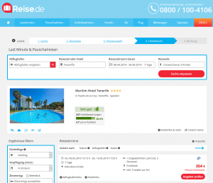 Screenshot Teneriffa Deal Maritim Hotel Tenerife