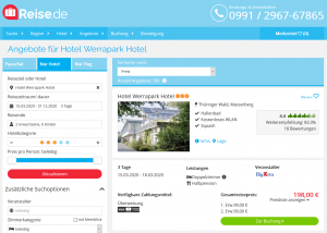 Screenshot Thüringer Wald Deal Werrpark Hotel