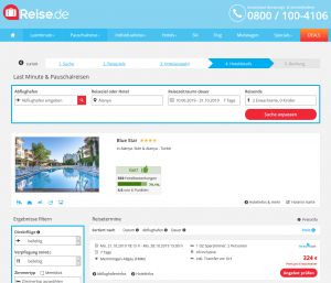 Screenshot Türkei Deal 4* Hotel Blue Star