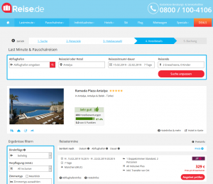 Screenshot Türkei Deal Ramada Plaza Antalya