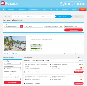 Screenshot Tunesien Deal Hotel Zephir