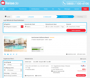 Screenshot Deal SunConnect Sofianna Resort Zypern
