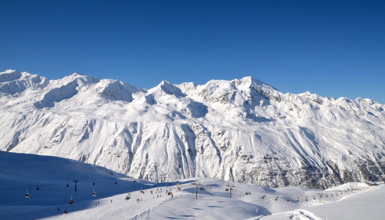 Das Skigebite Sölden beinhaltet 3 Dreitausender.