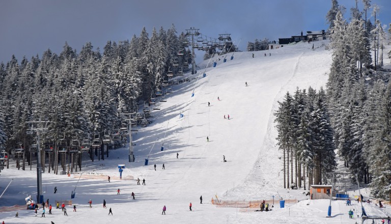 Das Skiresort Wurmberg in Braunlage im Harz.