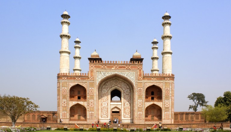 Das Akbar-Mausoleum bei Agra.