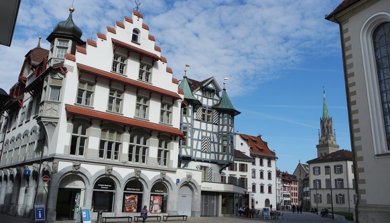 Die Altstadt von St. Gallen. Bodensee Reisen