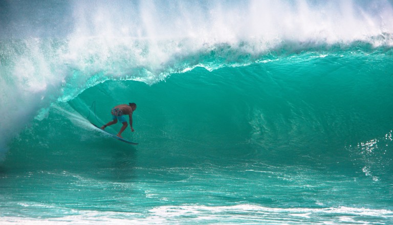 Surfen in Portugal Welle in Nazare