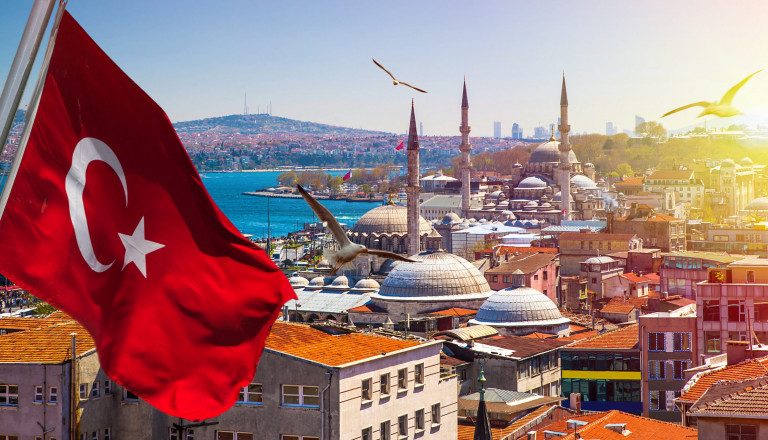 Türkei Flagge Stadt