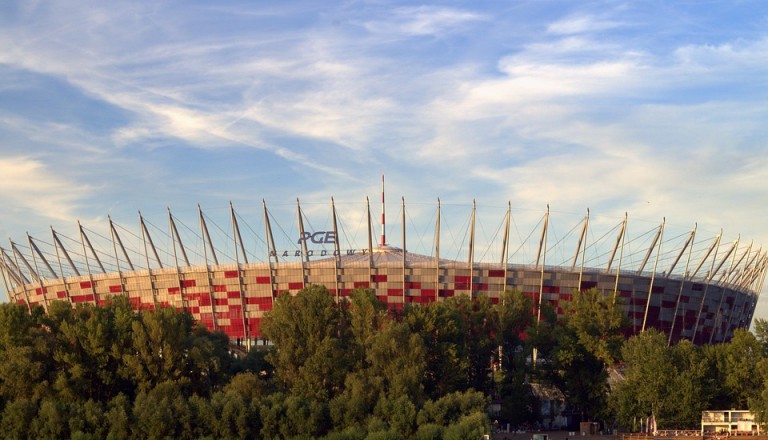 Polens Nationalstadion in Warschau. Sport Städtereisen.